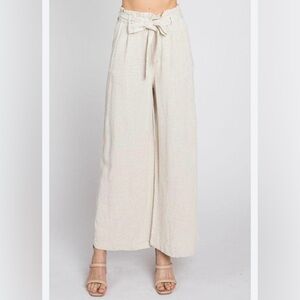 Wide leg pants with self-tie Size XL